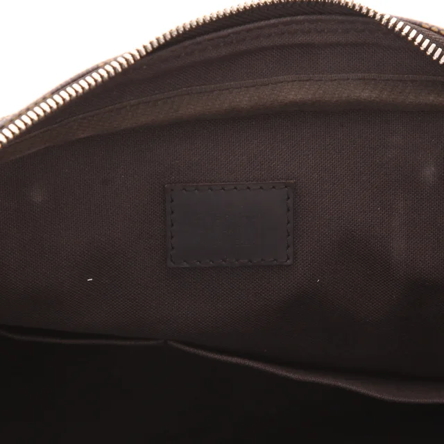 Louis Vuitton briefcase in Ebène Damier canvas and brown leather in Brown Canvas from Collector Square, photo 3 of 4