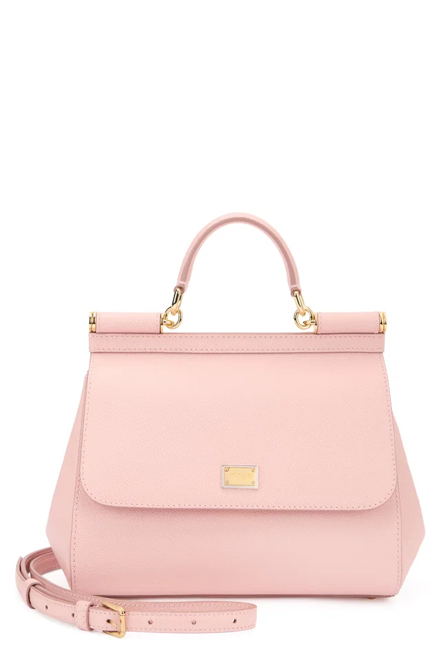 Dolce & Gabbana Bb6002 Top Handle Sicily Bag — Pink Viscose in Pink from HEWI