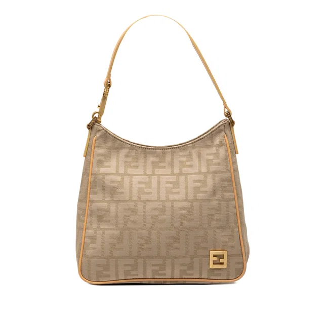 Brown Fendi Zucca Canvas Shoulder Bag in Brown Canvas from Designer Revival