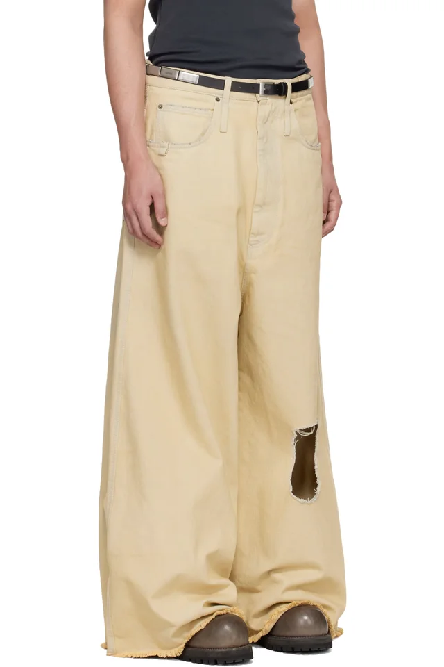 LU'U DAN Off-White Dumpster Denim Jeans, photo 2 of 5 from SSENSE