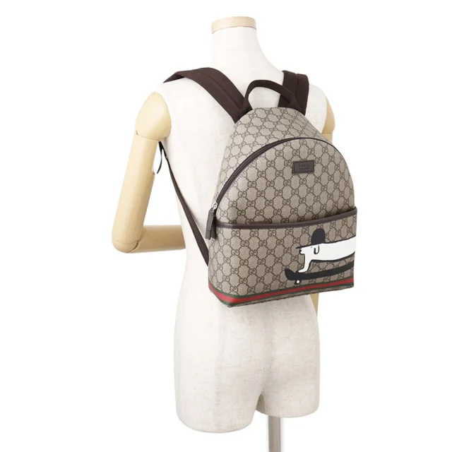Gucci Backpack Children's Dog GG Supreme Beige/Brown782708 GG Supreme Leather in Beige Leather from GALLERY RARE, photo 3 of 4