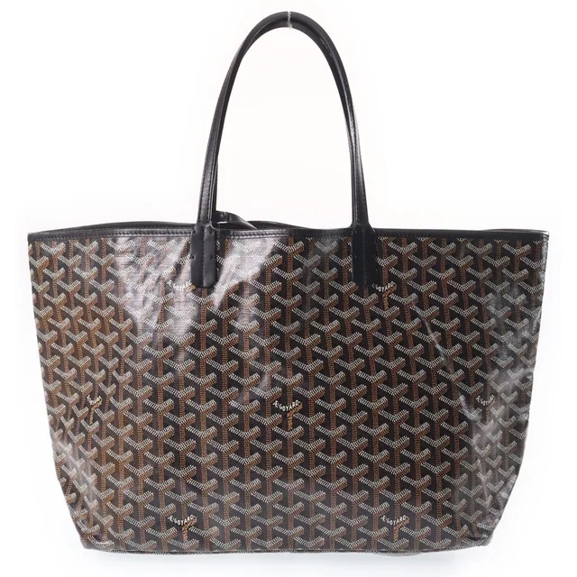 Goyard Saint Louis GM Tote Bag Black Leather in Black Leather from The Reluxe