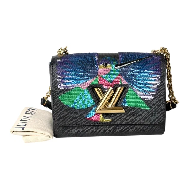 Louis Vuitton Black Twist MM 23cm Bag with Sequins in Black from Luxury Promise