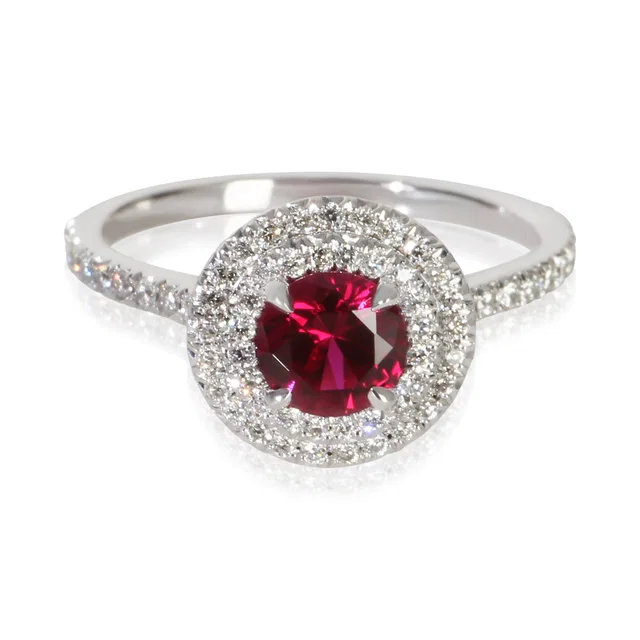 Tiffany & Co. Platinum Ruby And Diamond Soleste Ring 950 from HEWI
