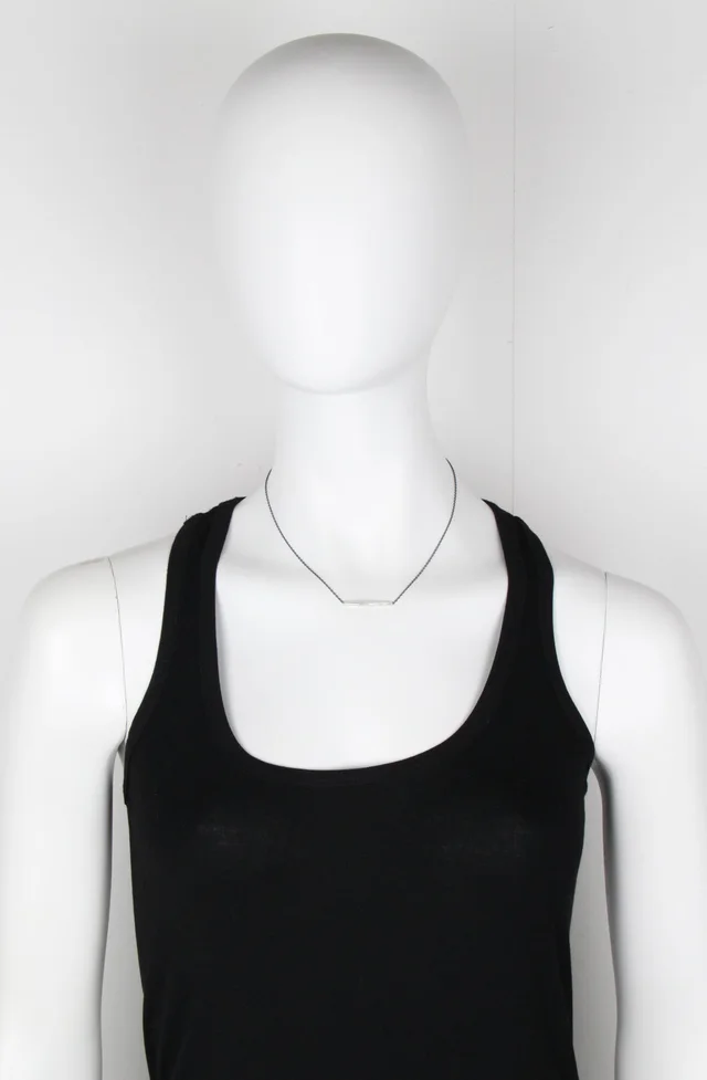 Maria Black Tube Necklace, Oxidized Silver from Cultstatus, photo 1 of 1