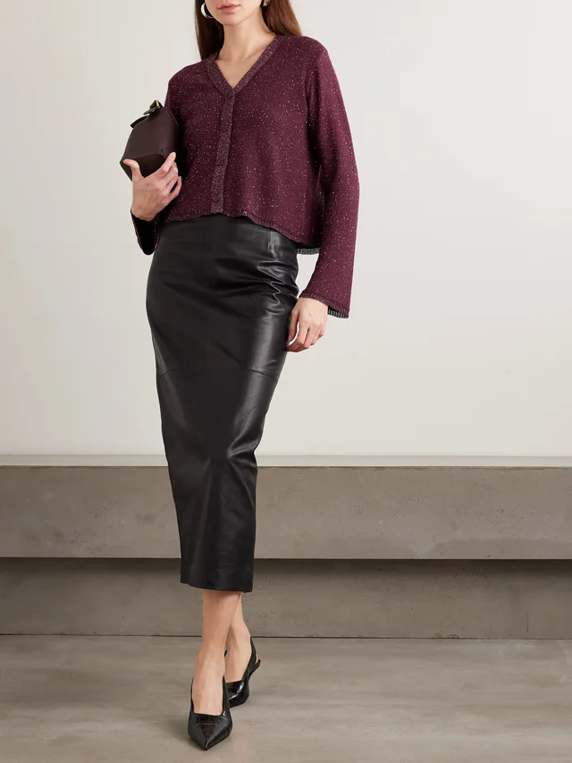 ALTUZARRA Taylor sequin-embellished knitted cardigan in Red, photo 2 of 2 from NET-A-PORTER (Canada)