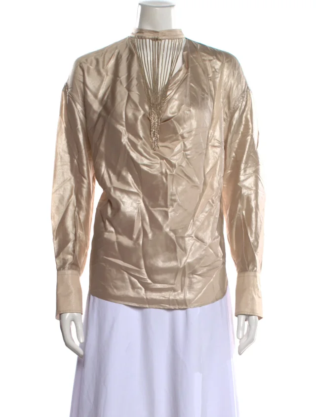Brunello Cucinelli Long Sleeve Blouse from The RealReal