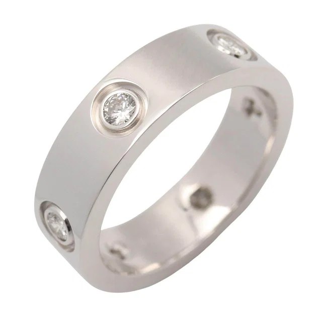 Cartier Love Au750 Diamond Ring Size 54 from LuxUness