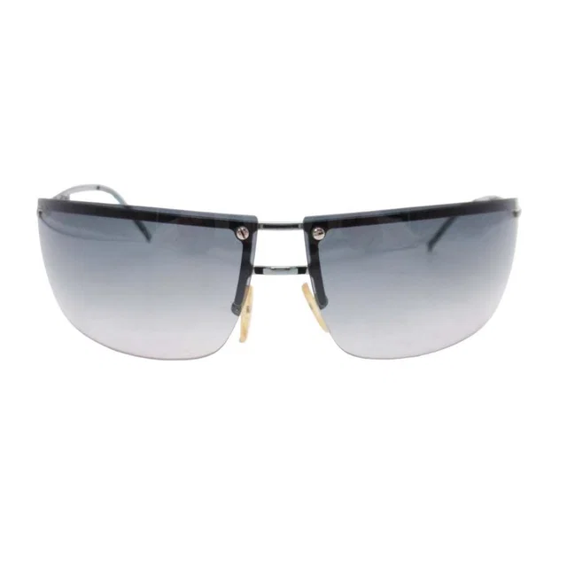 Gucci S Rimless Sunglasses Double Bridge Eyewear Gradient Lens Green in Green from The Reluxe