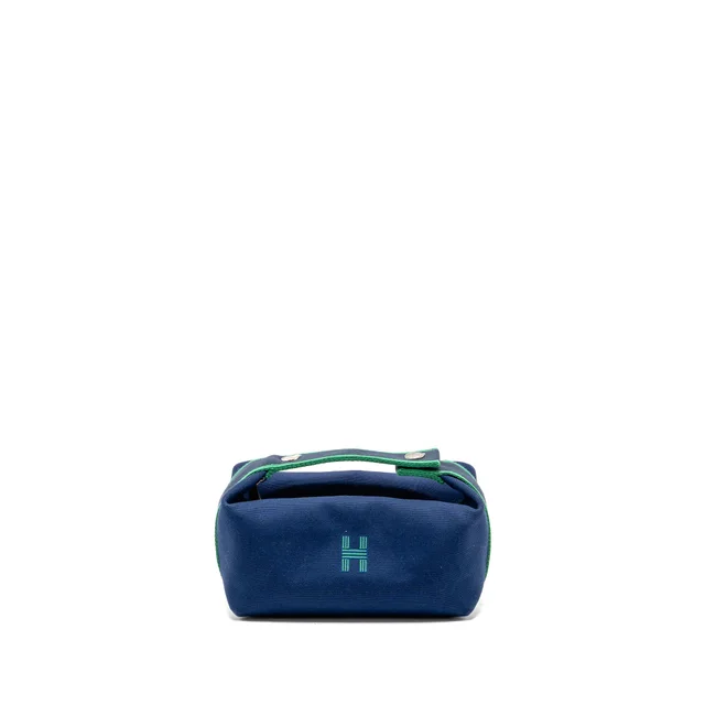 Hermès Trousseau de Toilette Bride A Brac PM Marine SHW in Navy Canvas from EMIER