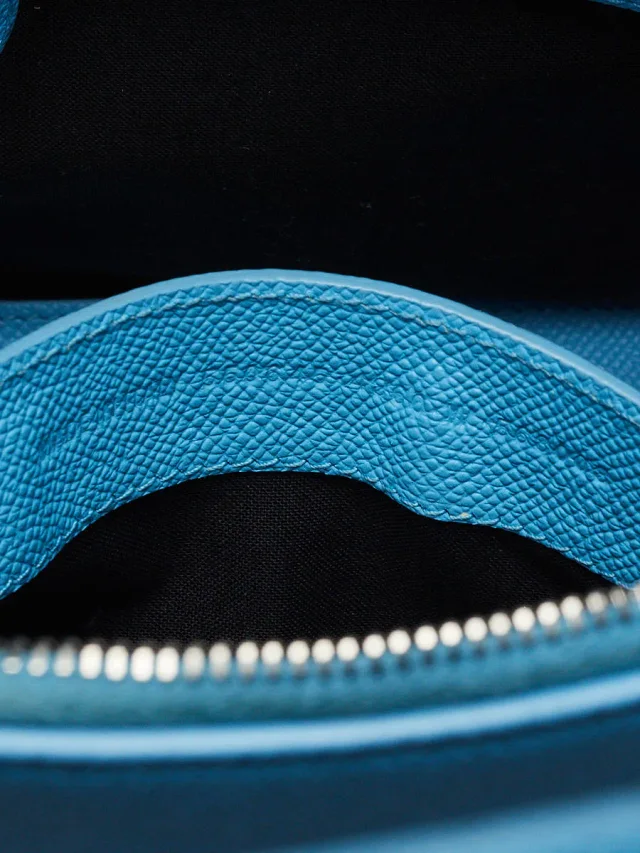 Balenciaga Light Blue Pebbled Leather Small Ville Satchel Bag in Blue Leather from Yoogis, photo 11 of 11