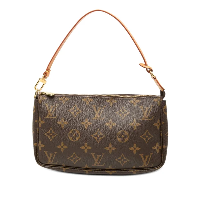 Brown Louis Vuitton Monogram Pochette Accessoires Shoulder Bag in Brown Coated canvas from Designer Revival