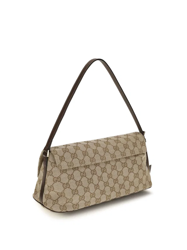 Gucci Madison Shoulder Bag — Beige Fabric in Beige Leather from HEWI