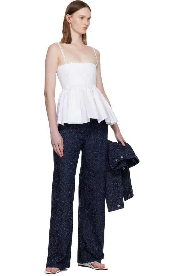 JACQUEMUS White 'The Traversin' Top, photo 4 of 4 from SSENSE