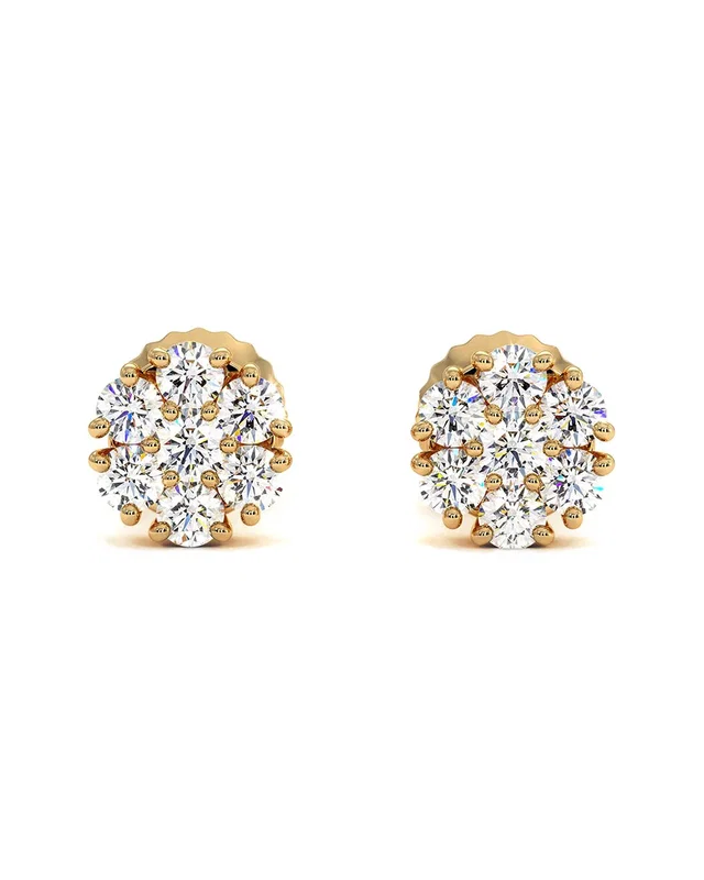 Lab Grown Diamonds 14K 0.75 ct. tw. Lab-Grown Diamond Flower Earrings, image 1 of 1 from Rue La La