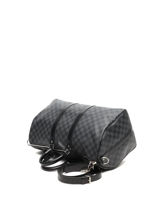 Louis Vuitton Damier Graphite Keepall 45 Bandoulière Weekend Bag in Grey Canvas from A Retro Tale, photo 4 of 9