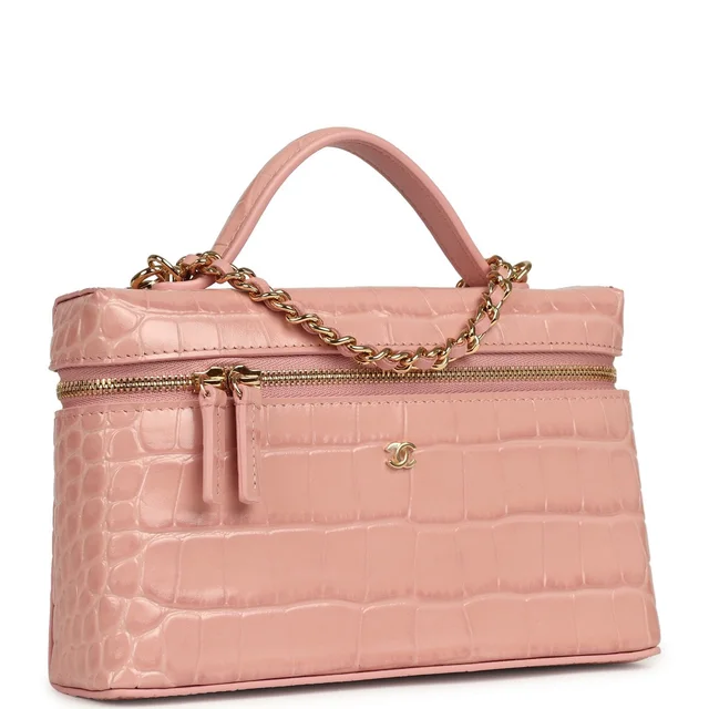 Chanel Top Handle Long Vanity Case in Pink Calfskin from Madison Avenue Couture, photo 2 of 2