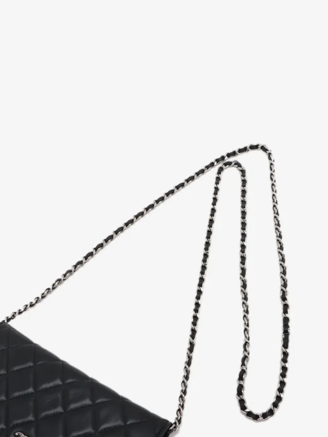 Chanel Black 2020 lambskin quilted Wallet on Chain in Black Lambskin from Sign of the Times, photo 14 of 16