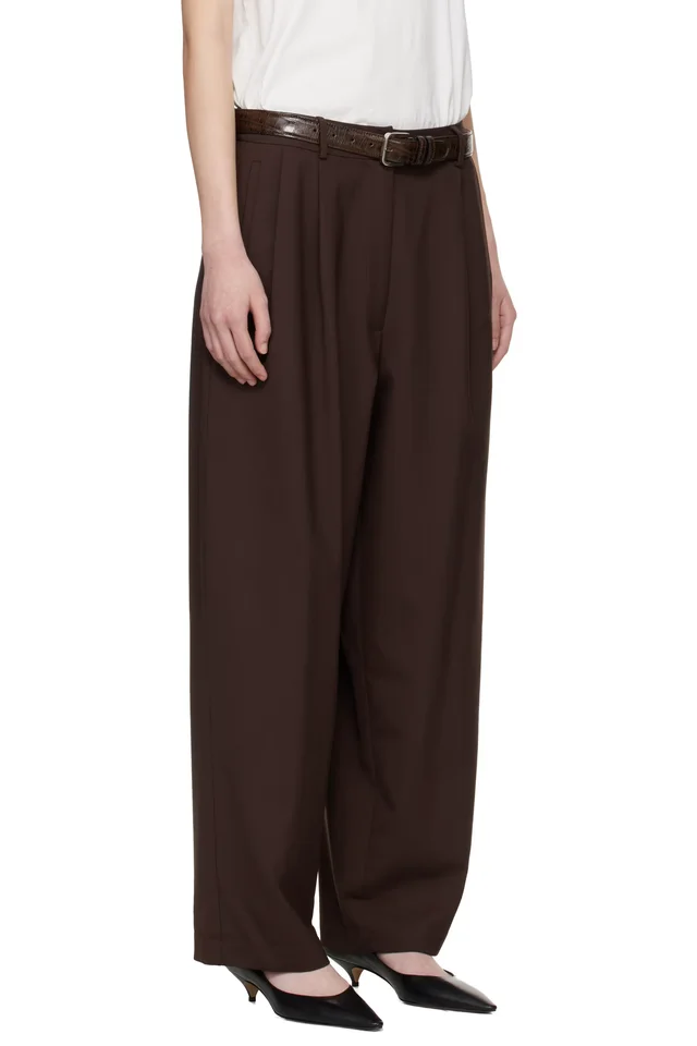 Cordera Brown Tailored Masculine Trousers, photo 2 of 5 from SSENSE