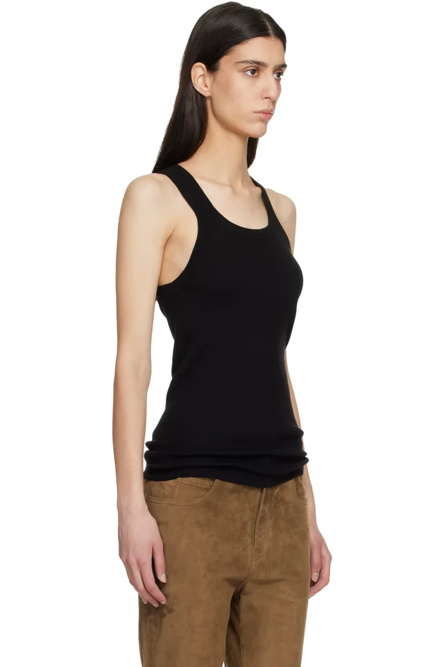 TOM FORD Black Fine Merino Rib Tank Top, photo 2 of 4 from SSENSE