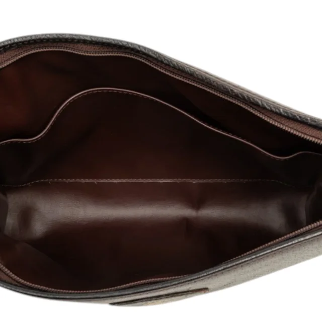 Beige Burberry Haymarket Check Canvas Clutch in Beige Canvas from Designer Revival, photo 4 of 10