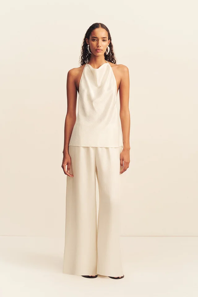 Shona Joy HUXLEY TEXTURED OPEN BACK TOP - VANILLA from Shona Joy, photo 1 of 1
