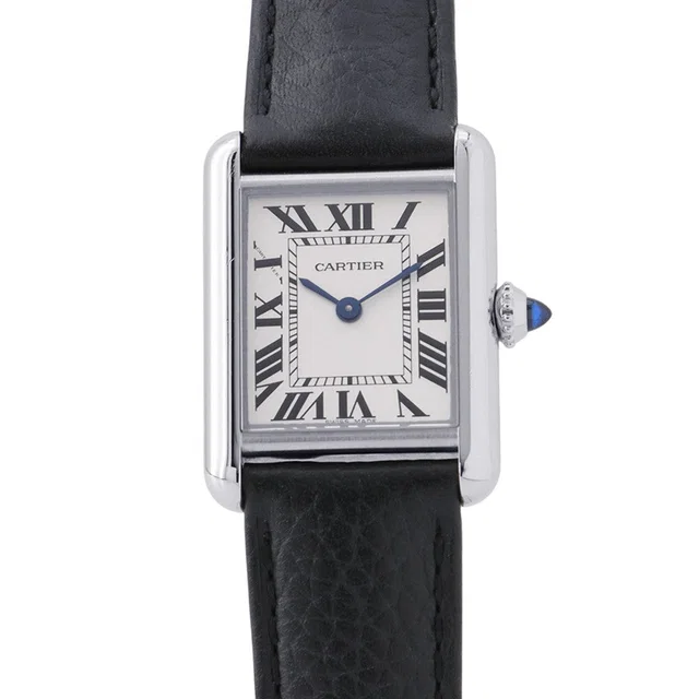 Cartier Tank mast SM H29.5mm×W22mm Stainless Steel Leather Silver DialWSTA0042 in Silver Leather from GALLERY RARE