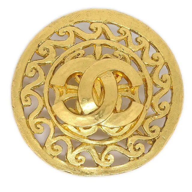 Chanel CHANEL1995 Fretwork Paisley Brooch Pin Gold 95A in Gold from AMORE Vintage Tokyo