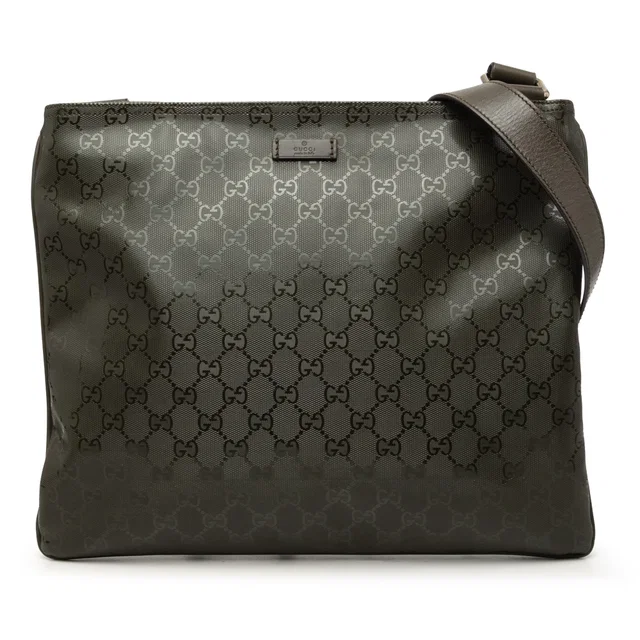 Brown Gucci GG Imprime Crossbody in Brown Coated canvas from Designer Revival