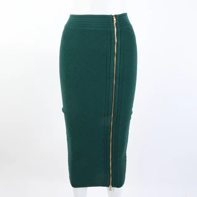 Balmain knit waistband zip-up skirt from GUGUS