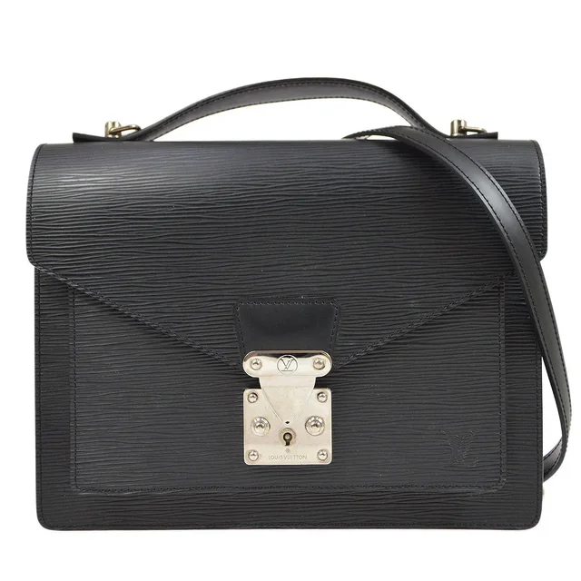 Louis Vuitton 2006 Black Epi Monceau 28 M52792 in Black Leather from AMORE Vintage Tokyo