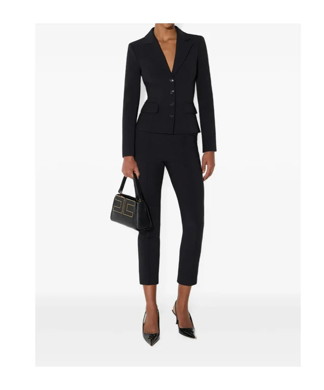 Elisabetta Franchi Single-breasted long-sleeve blazer, photo 2 of 3 from SENSER