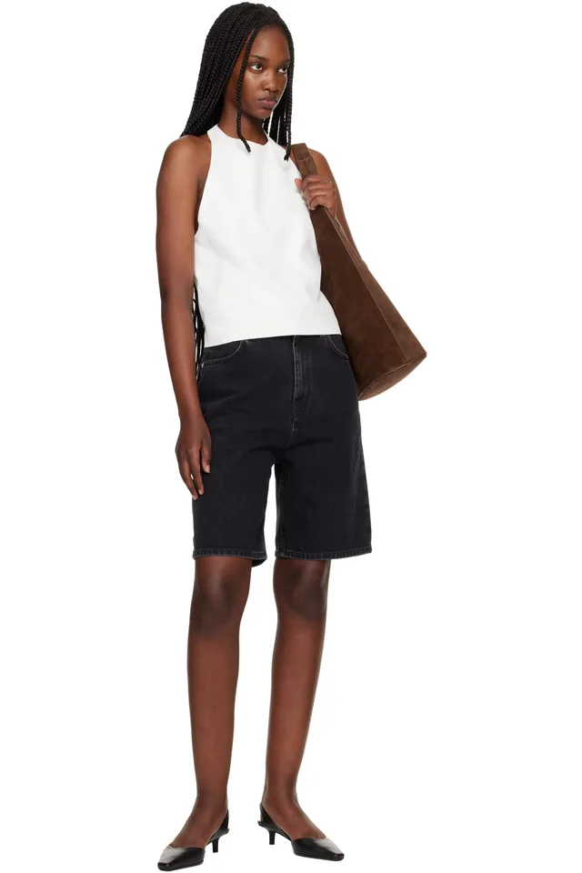 Loulou de Saison White Sami Halter Blouse, photo 4 of 4 from SSENSE