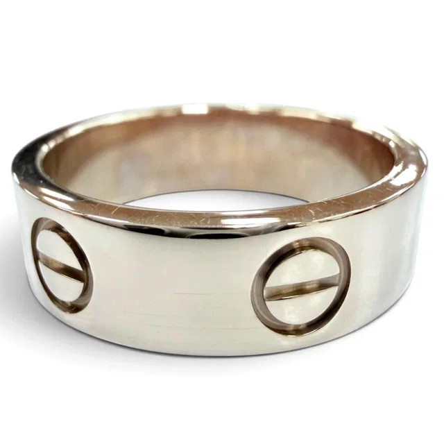 Cartier Love Ring Crack Model White Gold 51 JP in White from The Reluxe