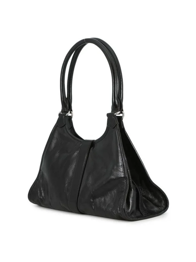 Prada Tote Hobo Leather Black in silver|gray Leather from Poshmark, photo 2 of 9