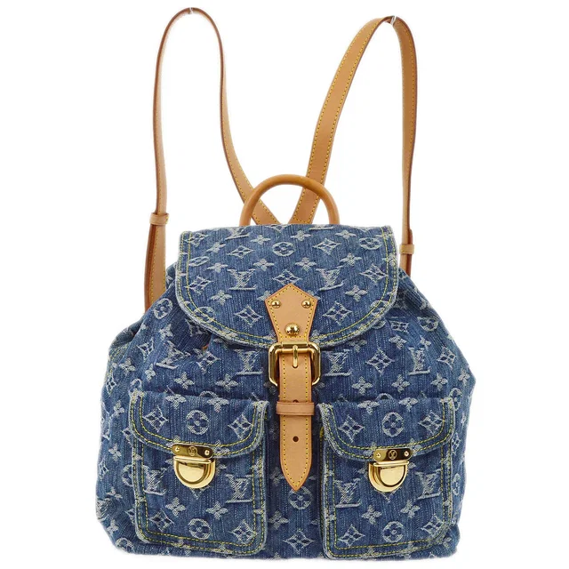 Louis Vuitton 2006 Blue Monogram Denim Sac a Dos GM Backpack M95056 in Blue Denim from AMORE Vintage Tokyo