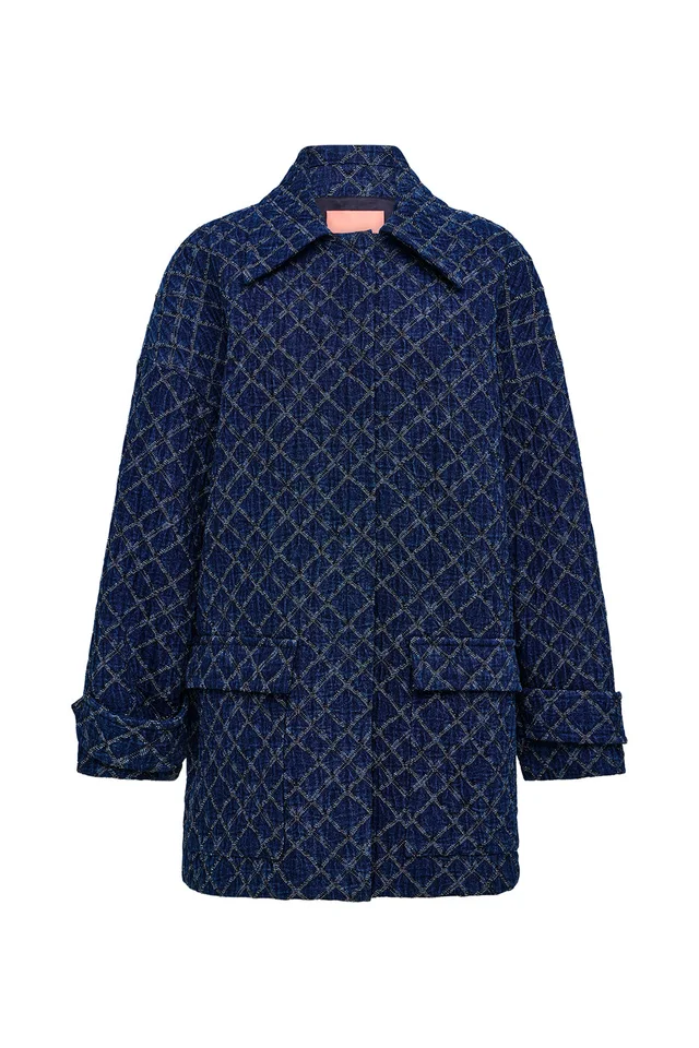 MANNING CARTELL Quilted Denim Bomber in Blue from Manning Cartell, photo 1 of 1