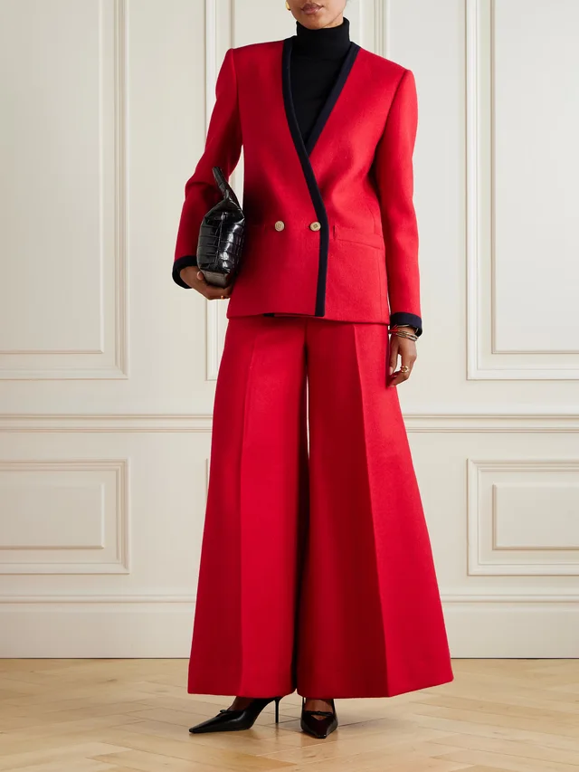 GIULIVA HERITAGE The Charlotte double-breasted wool and mohair-blend blazer in Red, photo 2 of 2 from NET-A-PORTER (Canada)