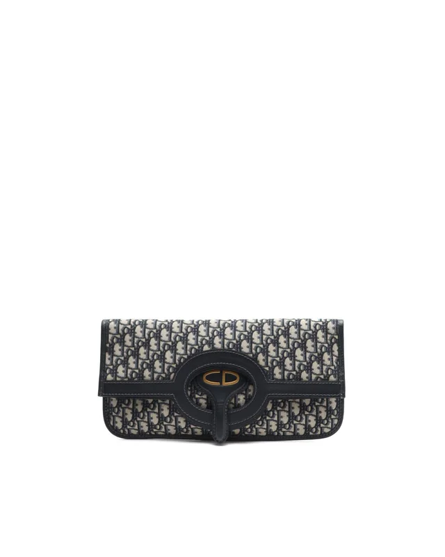 Dior Oblique Fold-Over Clutch Bag in Canvas from A Retro Tale