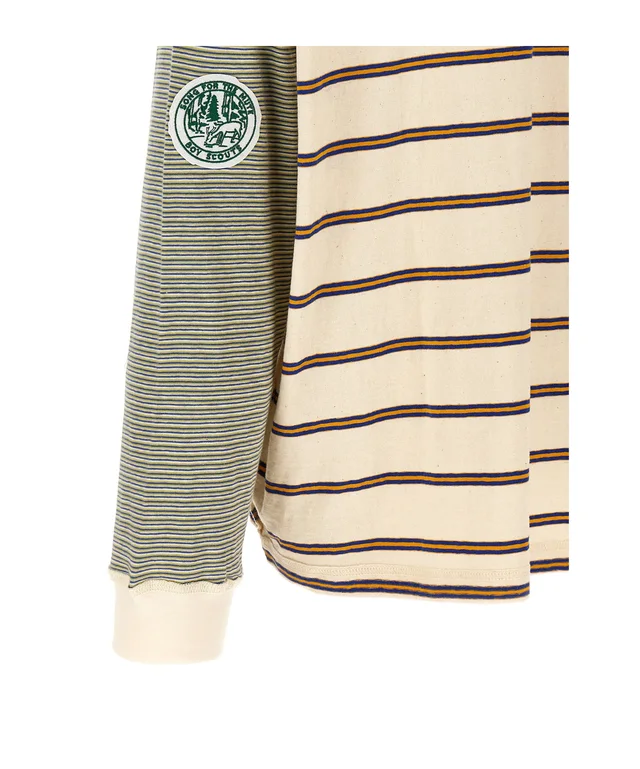 Song For The Mute Asymmetric Rugby Stripe T-Shirt, photo 4 of 4 from SENSER