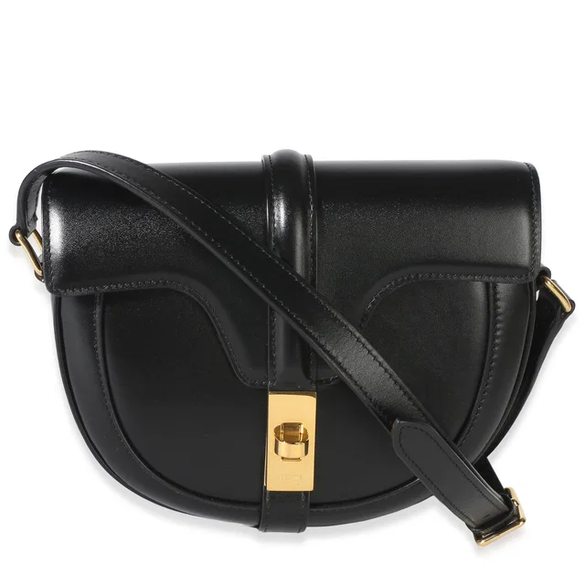 Celine Black Smooth Calfskin Small Besace 16 in Black Calfskin from myGemma