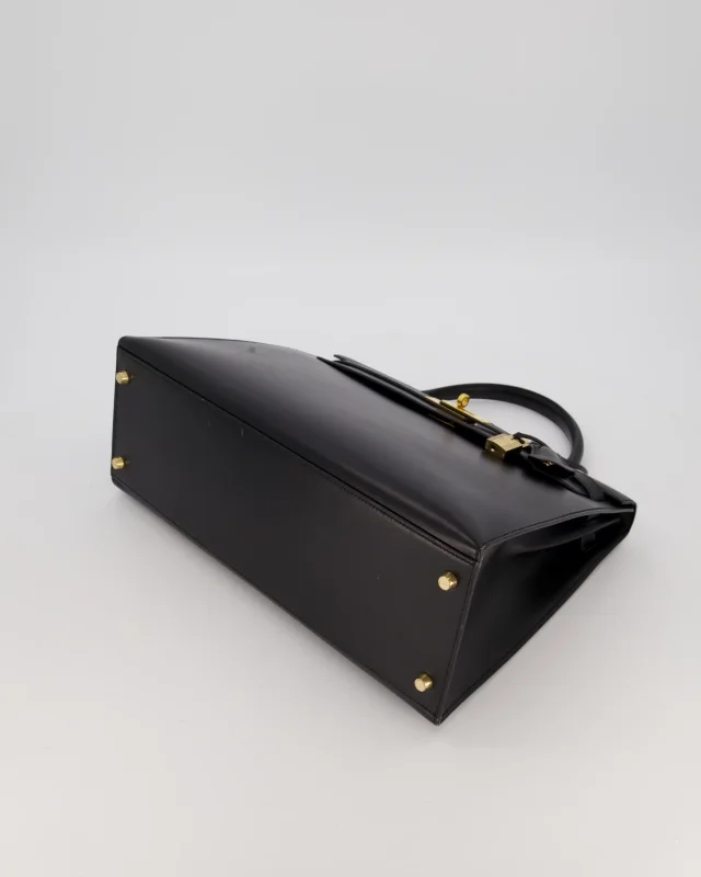 Hermès Vintage Kelly 35 Sellier Bag in Black Box leather from Sellier, photo 22 of 22