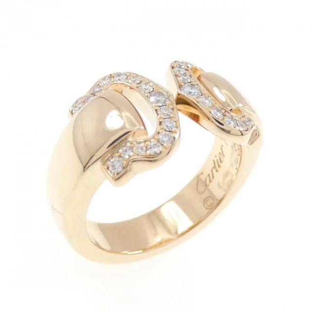 Cartier 2C 750 Pink Gold Diamond Ring Size 6 in Pink from LuxUness