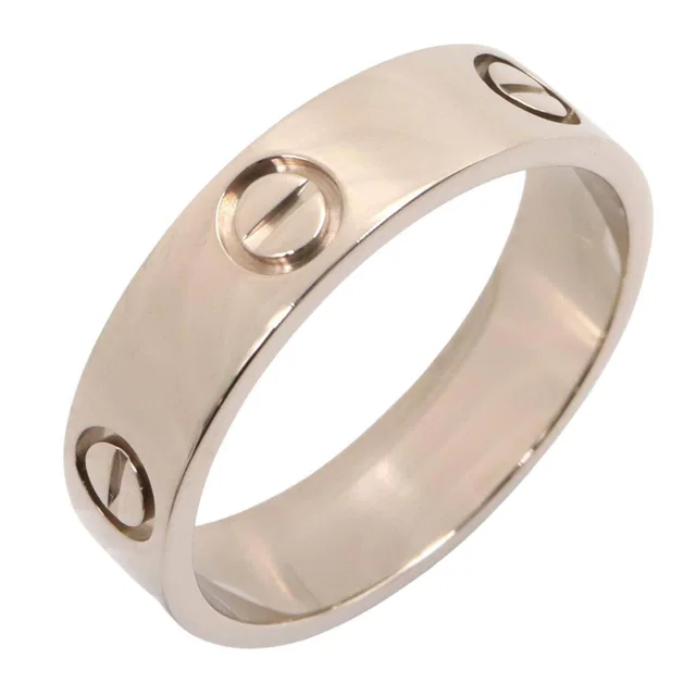Cartier Love Au750 White Gold Ring Size 18 in White from LuxUness