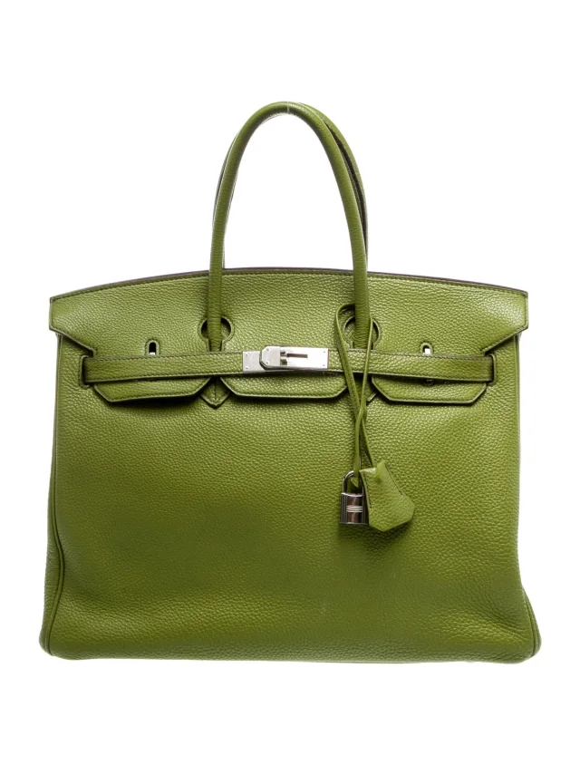 Hermès Top Handle Other bag in Green Togo leather from The RealReal