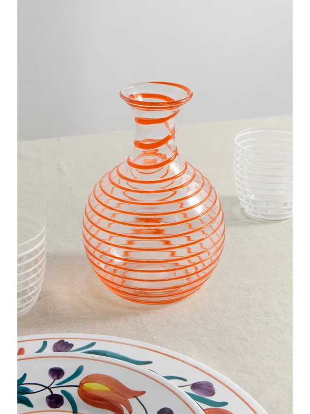 YALI GLASS A Filo striped glass carafe in Orange, photo 2 of 2 from NET-A-PORTER (Canada)