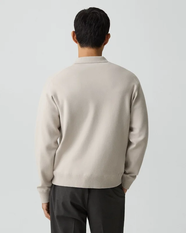 Theory Open Collar Sweater in Light Bilen, photo 4 of 7 from Theory