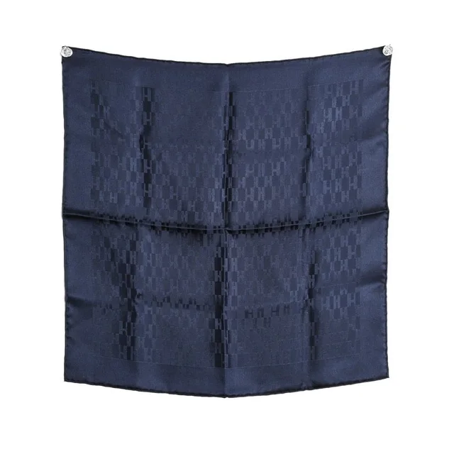 Hermès Scarf Pocket Scarves Navy in Navy Silk from The Reluxe