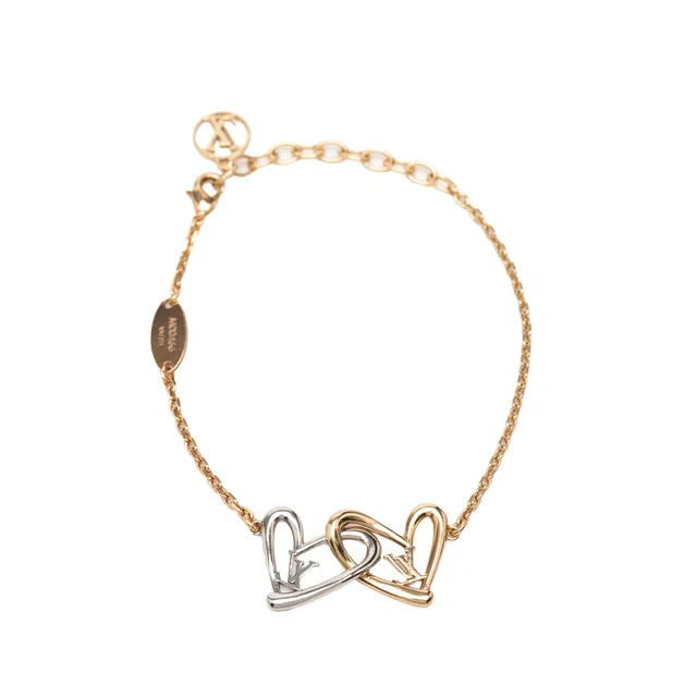 Gold Louis Vuitton Gold Plated and Brass Fall in Love Bracelet in Gold from Designer Revival