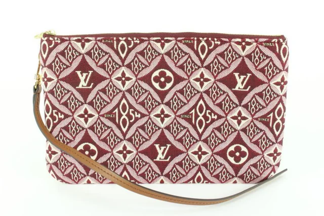 Louis Vuitton Bordeaux Monogram Since 1854 Neverfull Pochette MM or GM in Burgundy Canvas from Bagriculture